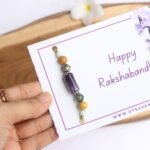 Amethyst Crystal Rakhi for brother - STRESS RELIEF & HEALTH