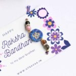 PROTECTION & CLARITY natural gemstone Rakhi - Om Lapis Crystal